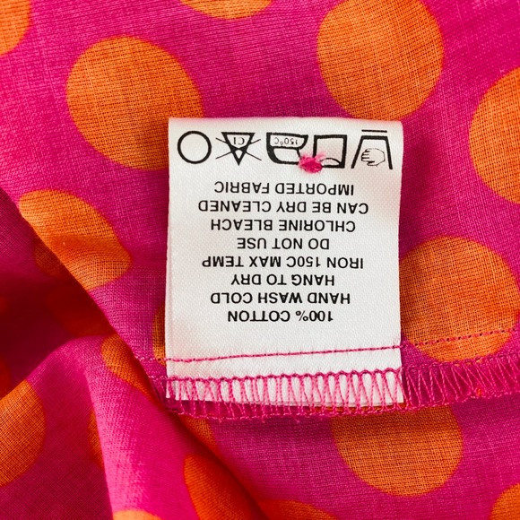 Farinaz Taghavi Polka Dot Tie Front Button Down Tunic Women 12 Maximalist Resort - Picture 11 of 11